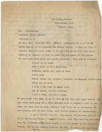 Letter from Ada C. Baytop to J. R. Blanton, February 26, 1923