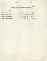 Y.W.C.A. Members of the Nominating Committee, 1950
