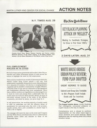 Martin Luther King Center for Social Change Action Notes, 1977