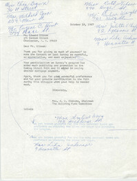 Letter from Mrs. S. U. Simmons to Edward Gibson, October 18, 1967