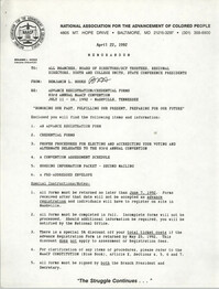 NAACP Memorandum, April 22, 1992