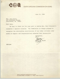 Letter from Harry R. Bryan to Anna D. Kelly, June 23, 1980