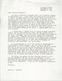 Letter from Bernice Robinson, December 4, 1993