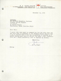 Letter from E. L. Jagar to William Saunders, December 15, 1978