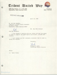 Letter from Richard W. Gerry to William Saunders, April 23, 1980