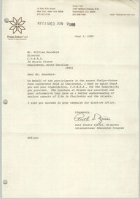 Letter from Ruth Stutts Njiiri to William Saunders, June 3, 1980