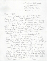 Letter from Malcolm D. Haven to William Saunders, March 2, 1999