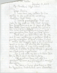 Letter to the Editor Regarding Stratford High School