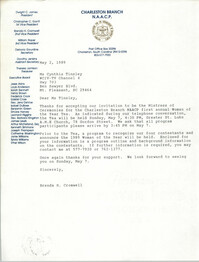 Letter from Brenda H. Cromwell to Cynthia Tinsley, May 2, 1989