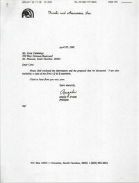 Letter from Angela F. Franks to Cora Cummings, April 27, 1992