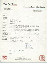 Letter from H. B. Free to Anna D. Kelly, November 24, 1980