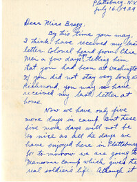 Letter from Fong Lee Wong to Laura M. Bragg, July 16, 1929