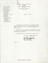 Letter from William Saunders, August 21, 1979