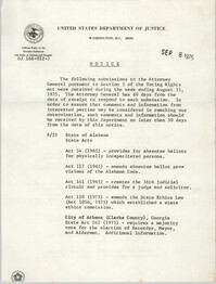 United States Department of Justice Notice, September 8, 1975