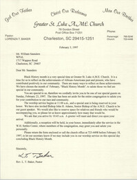 Letter from L. T. Baker to William Saunders, February 5, 1997