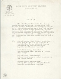United States Department of Justice Notice, September 1975
