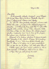Letter to William Saunders, May 17, 1982
