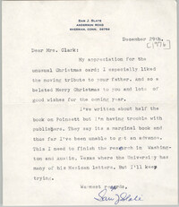 Letter from Sam J. Slate to Septima P. Clark, December 29, 1976