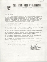 Letter from Bill Hallman to Septima P. Clark, 1977
