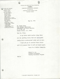 Letter from Robert M. Lee to Betty Flinn, May 26, 1978