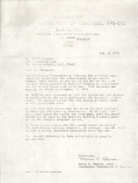 Letter from Marie K. Warren to Keith Thompson, February 4, 1978
