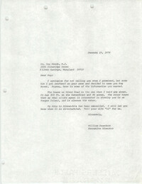 Letter from William Saunders to Roy Woods, January 19, 1978