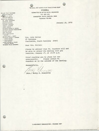 Letter from Betty H. Generette to Judy Heller, January 16, 1978