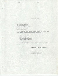 Letter from William Saunders to Mary A. Twining, March 20, 1978