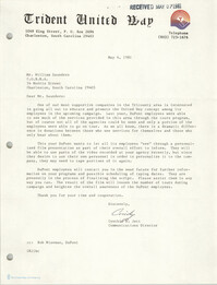 Letter from Cynthia R. Jett to William Saunders, April 20, 1981