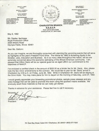 Letter from Dwight C. James to Sasha Daltonn, May 6, 1992