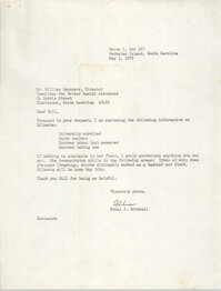 Letter from Ethel J. Grimball to William Saunders, May 3, 1976