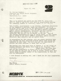 Letter from Meg Benson to William Saunders, August 18, 1980