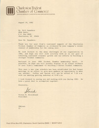 Letter from Vernon B. Strickland to William Saunders, August 19, 1982