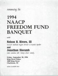 1994 NAACP Freedom Fund Banquet Flyer