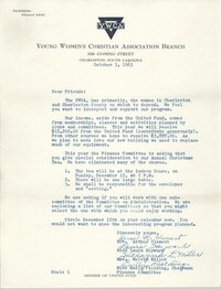 Letter from Irma R. Clement, Laura Heyward, Hildagarde L.  Miller, and Emily Fielding, October 3, 1963