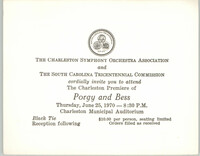 Charleston Symphony Orchestra Invitation to 