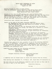 White House Conference on Aging, Task Force Meeting, August 13, 1980