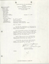 Letter from William Saunders to Eric A. Brooks, November 22, 1978
