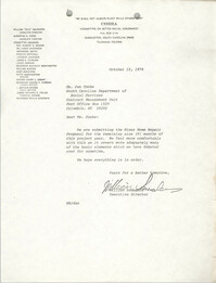 Letter from William Saunders to Jan Cooke, October 12, 1979
