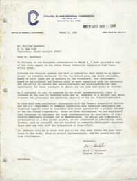 Letter from Bruce C. Morehead to William Saunders, March 5, 1980
