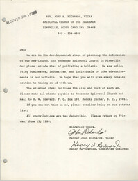 Letter from John Richards and Henry W. Brevard, July 15, 1980