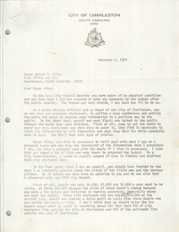 Letter from Robert Ford to Joseph P. Riley, December 6, 1979