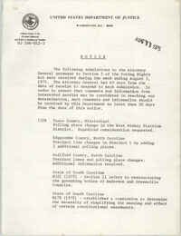 United States Department of Justice Notice, August 11, 1975