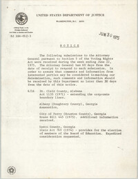 United States Department of Justice Notice, June 30, 1975