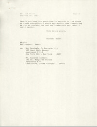Letter from Russell Brown to Tom Mills, October 20, 1983