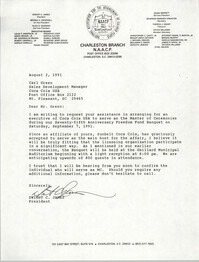 Letter from Dwight C. James to Carl Green, August 2, 1991