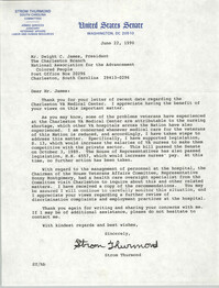 Letter from Strom Thurmond to Dwight C. James, June 22, 1990