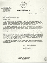 Letter from William A. Glover to Mrs. M. Brown, September 3, 1988