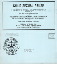 Child Sexual Abuse, Continuing Judicial Education Seminar Pamphlet, April 26, 1985, Russell Brown