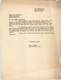 Letter from Ella L. Smyrl to M. L. Bradbury, September 23, 1931